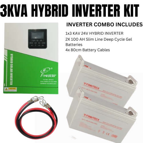 Battery & Charger Combos Pure Sine Wave 3KVa Hybrid solar inverter